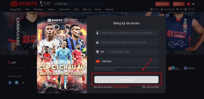 Đăng ký Bsport cần lưu ý một số vấn đề