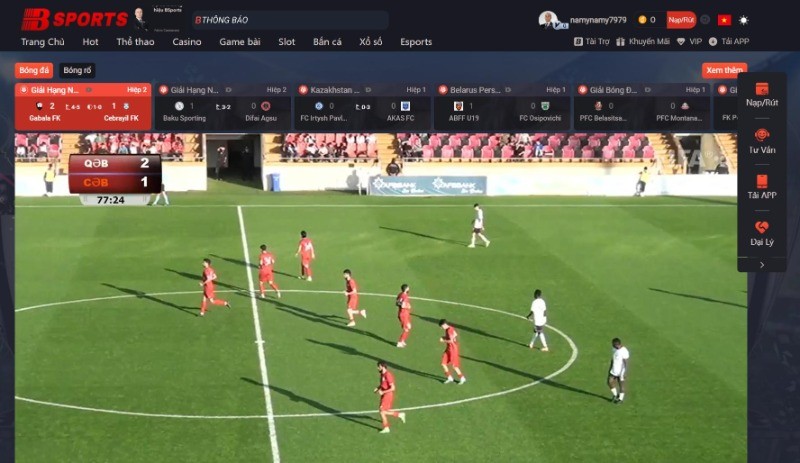 Hội viên vào link Bsport chính thức rồi chọn mục rút thưởng 