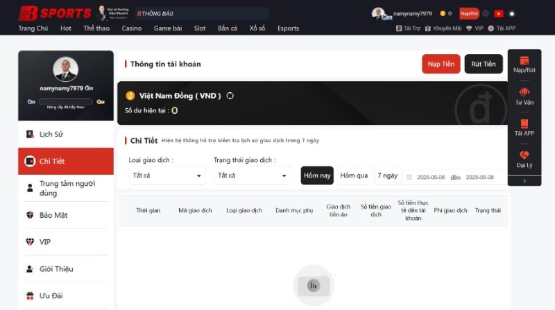 Người chơi cần đảm bảo về số dư trước khi giao dịch 